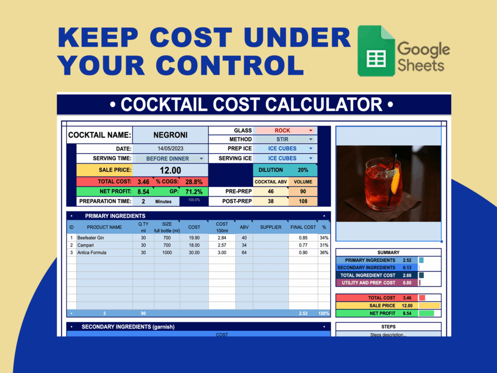 Cocktail Cost Calculator